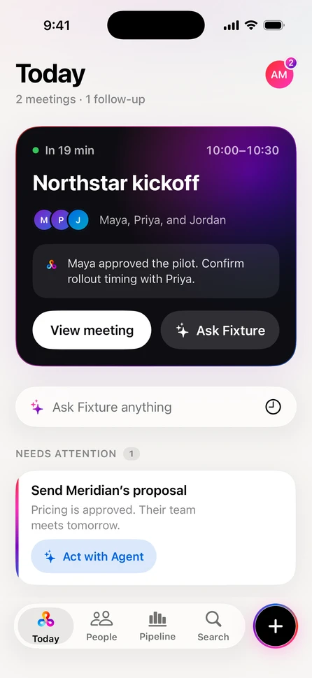 Your day in Fixture on iPhone.